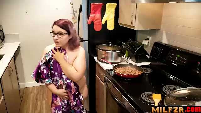 Mom Caught In Kitchen And Fucked By Pervy Son